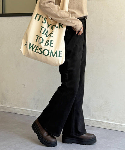 【PIPI監修】仿麂皮喇叭褲