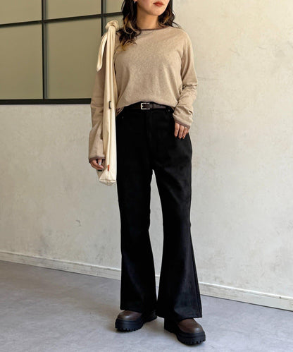 【PIPI監修】仿麂皮喇叭褲