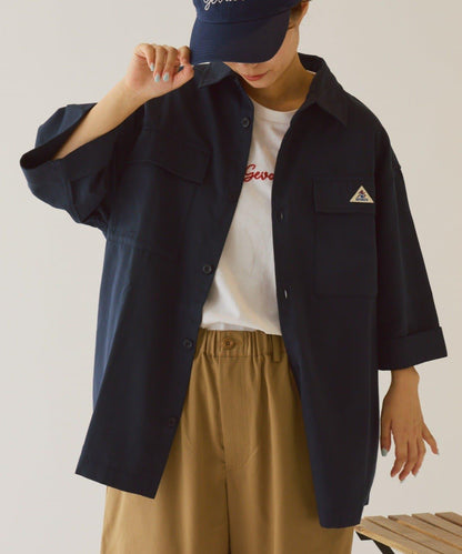 【GEVACO】寬鬆版型半袖工裝襯衫