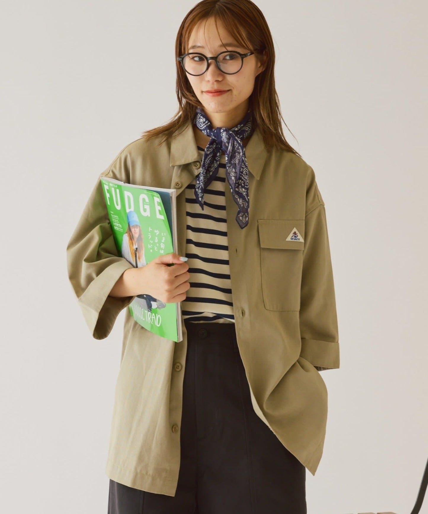 【GEVACO】寬鬆版型半袖工裝襯衫