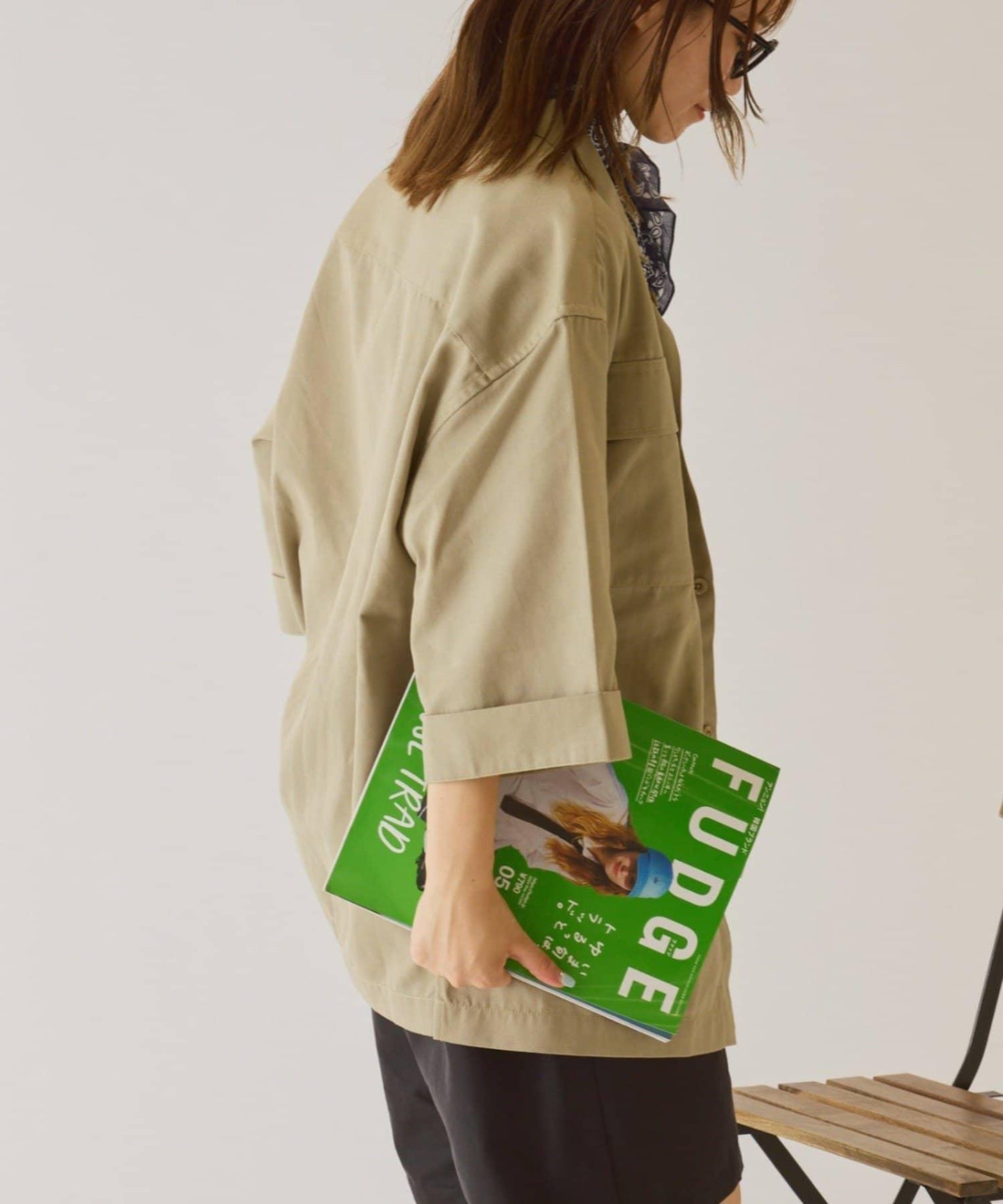 【GEVACO】寬鬆版型半袖工裝襯衫