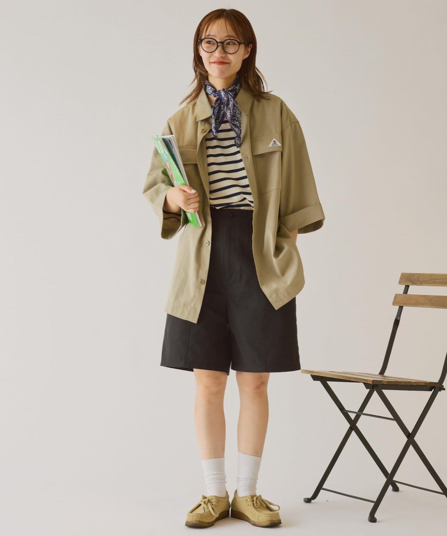 【GEVACO】寬鬆版型半袖工裝襯衫