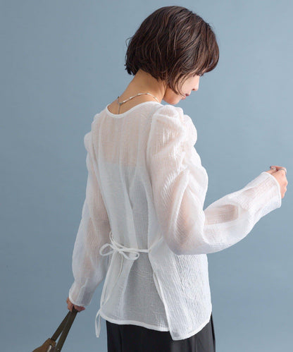 【mystic】V字褶皺襯衫