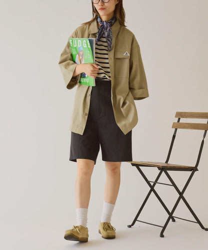 【GEVACO】寬鬆版型半袖工裝襯衫