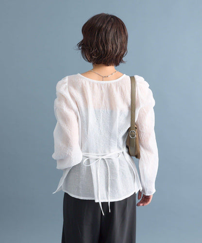 【mystic】V字褶皺襯衫