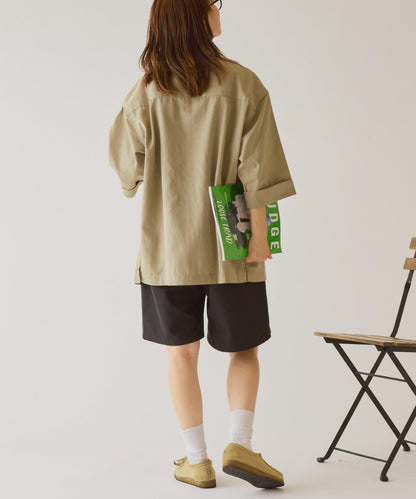 【GEVACO】寬鬆版型半袖工裝襯衫