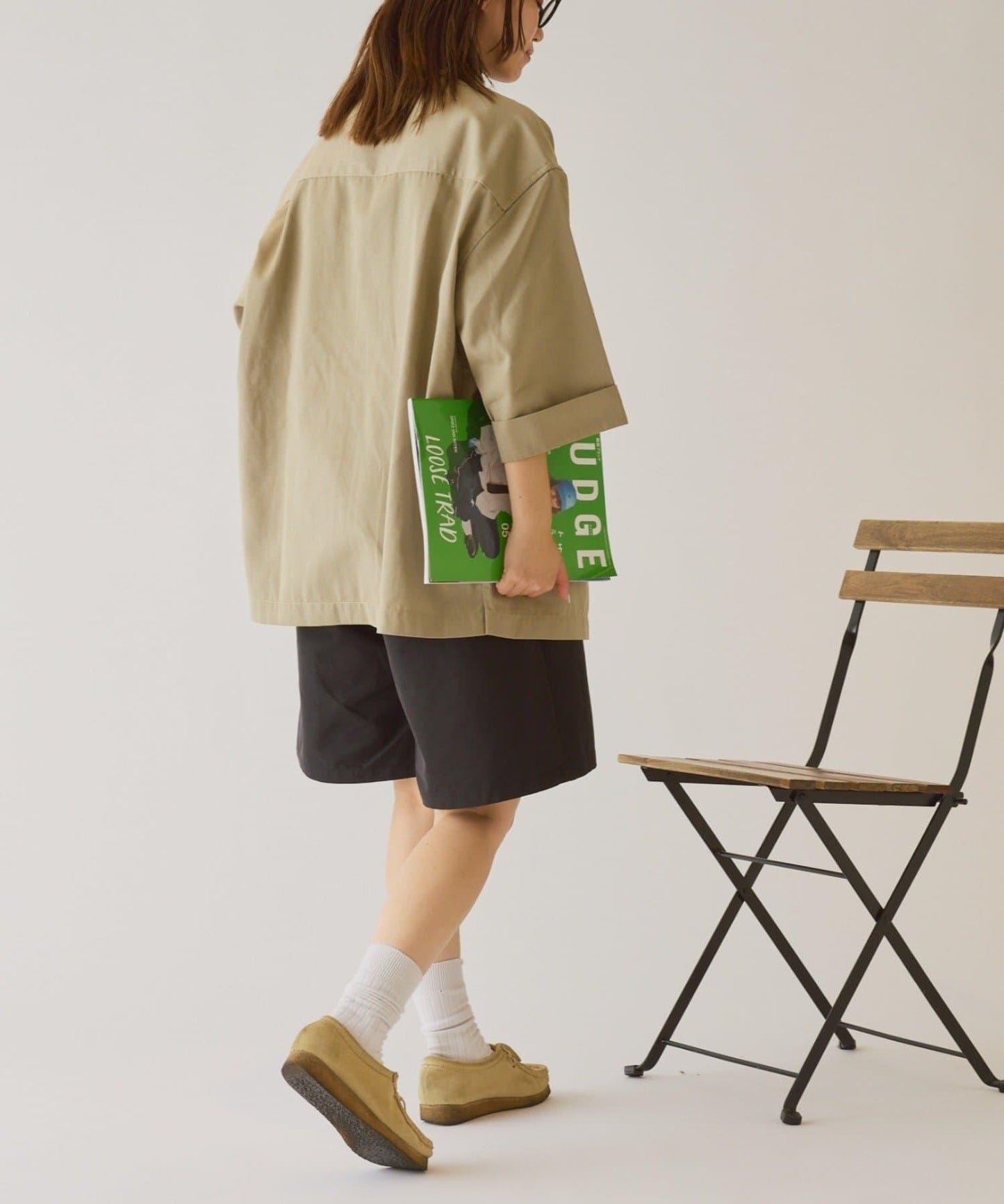 【GEVACO】寬鬆版型半袖工裝襯衫