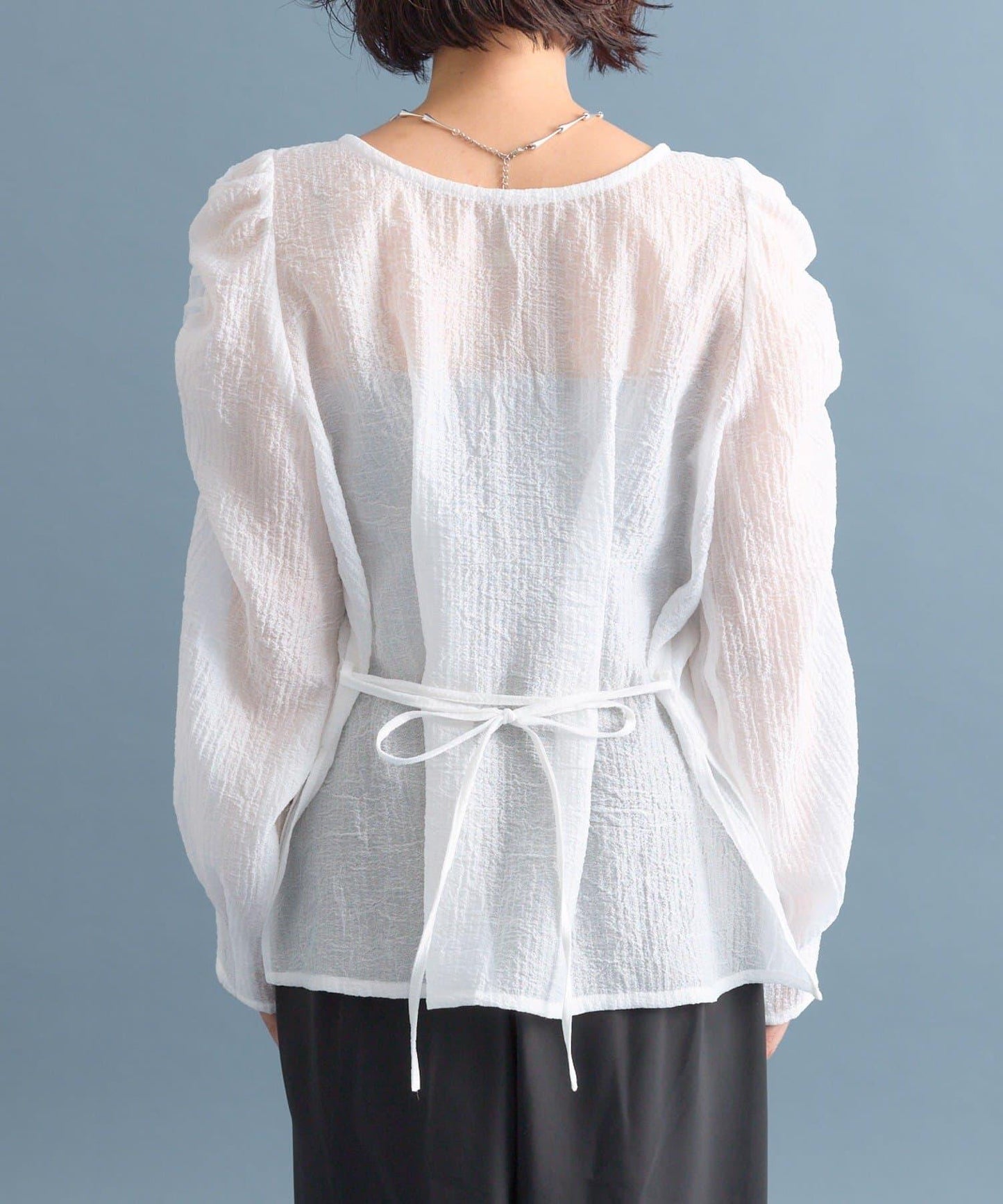 【mystic】V字褶皺襯衫