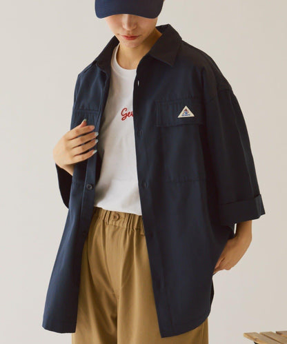 【GEVACO】寬鬆版型半袖工裝襯衫