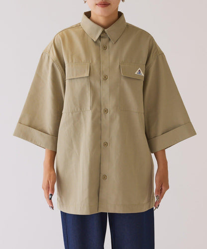 【GEVACO】寬鬆版型半袖工裝襯衫