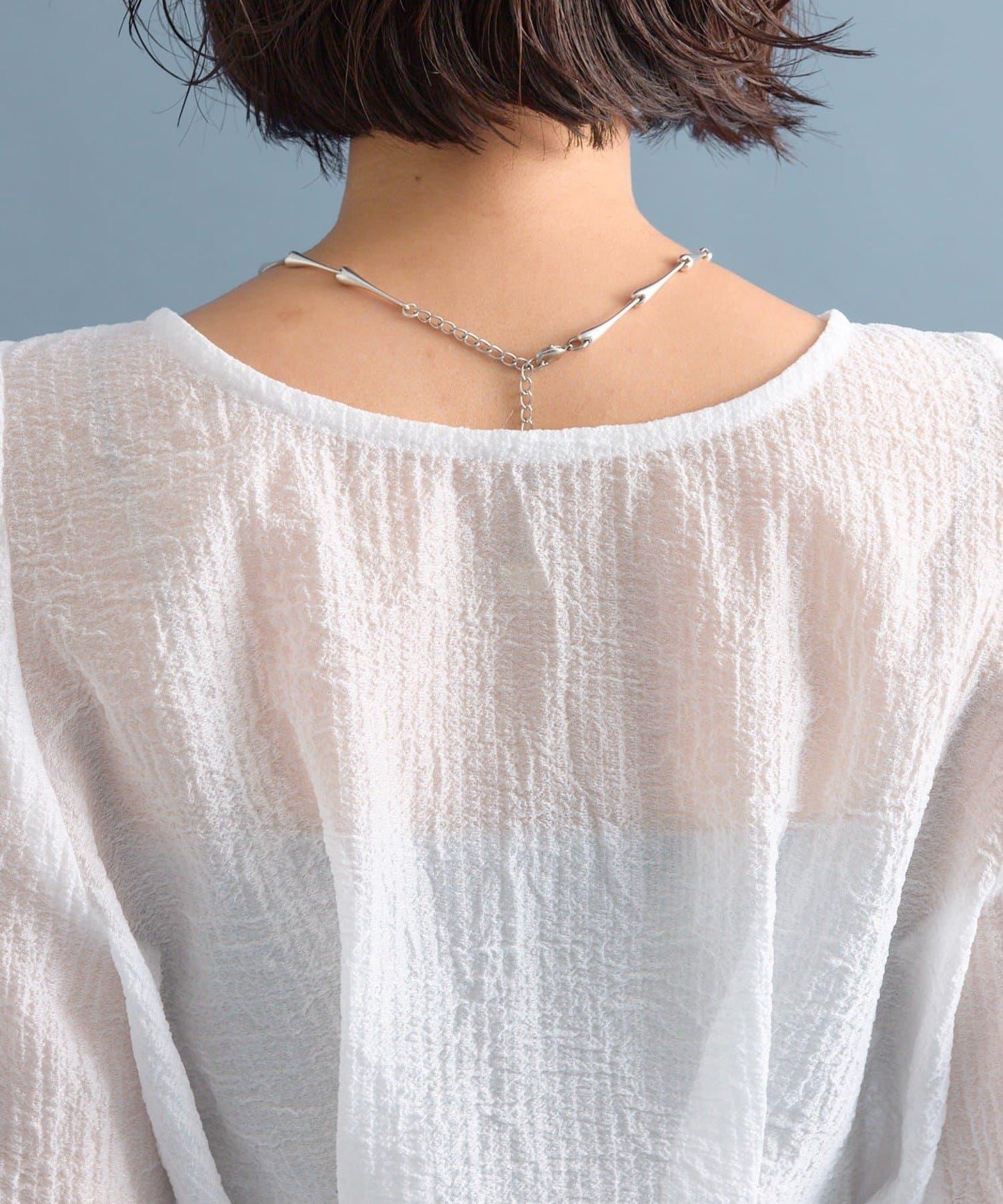 【mystic】V字褶皺襯衫