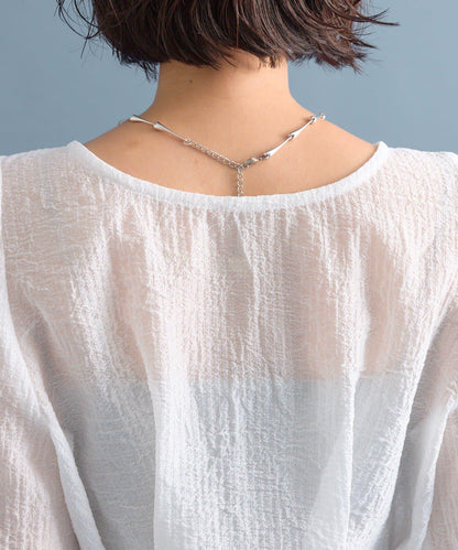 【mystic】V字褶皺襯衫