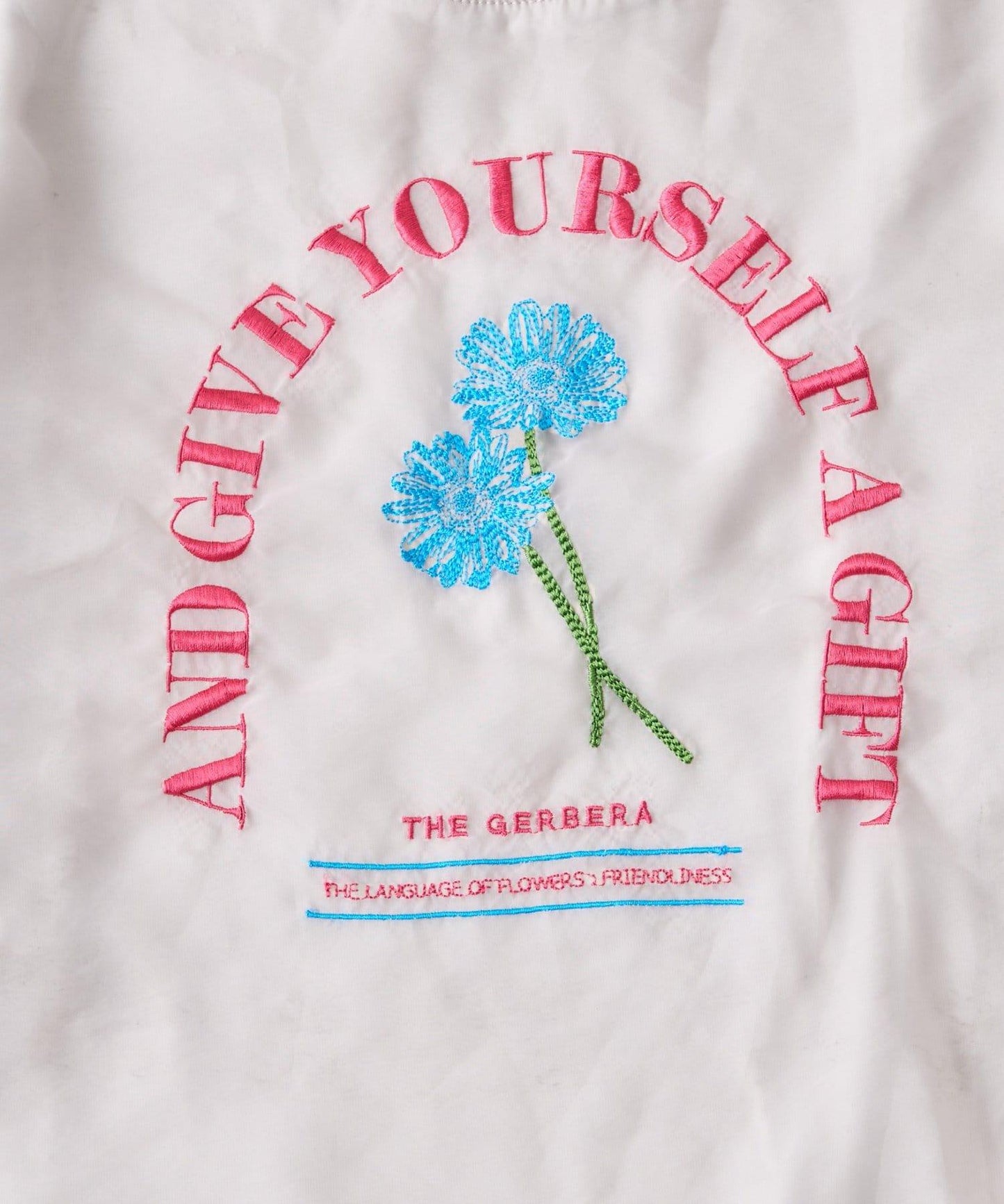 【KIDS】刺繡歐根紗疊層長袖T恤