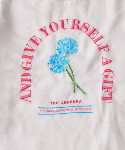 【KIDS】刺繡歐根紗疊層長袖T恤