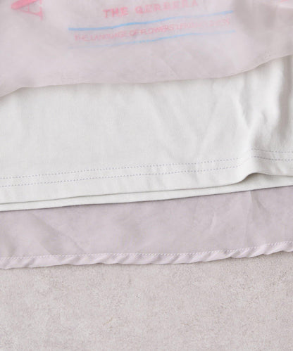 【KIDS】刺繡歐根紗疊層長袖T恤