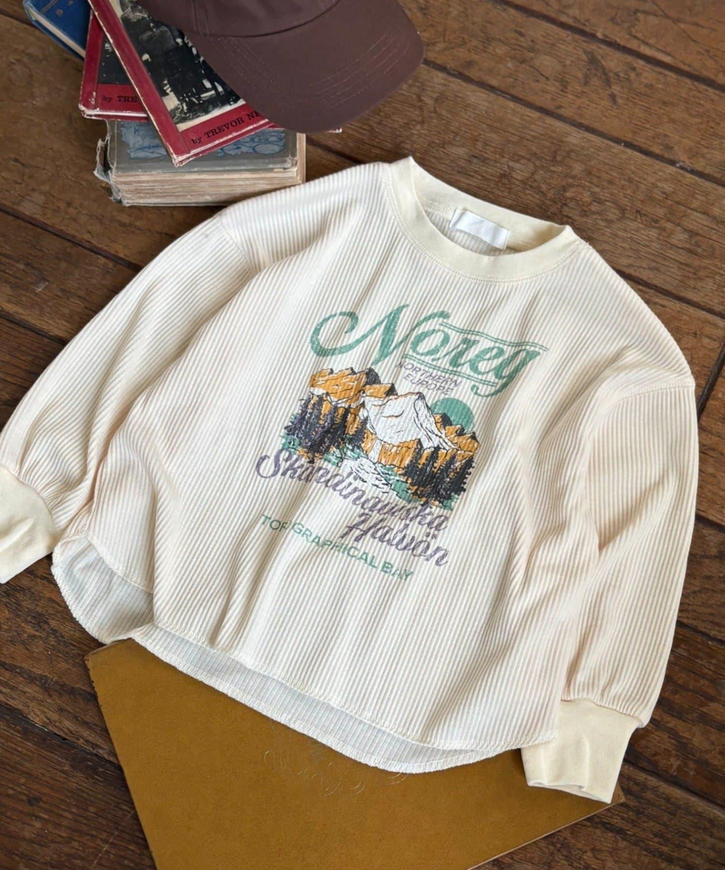 【KIDS】【平價】印花羅紋長袖T恤