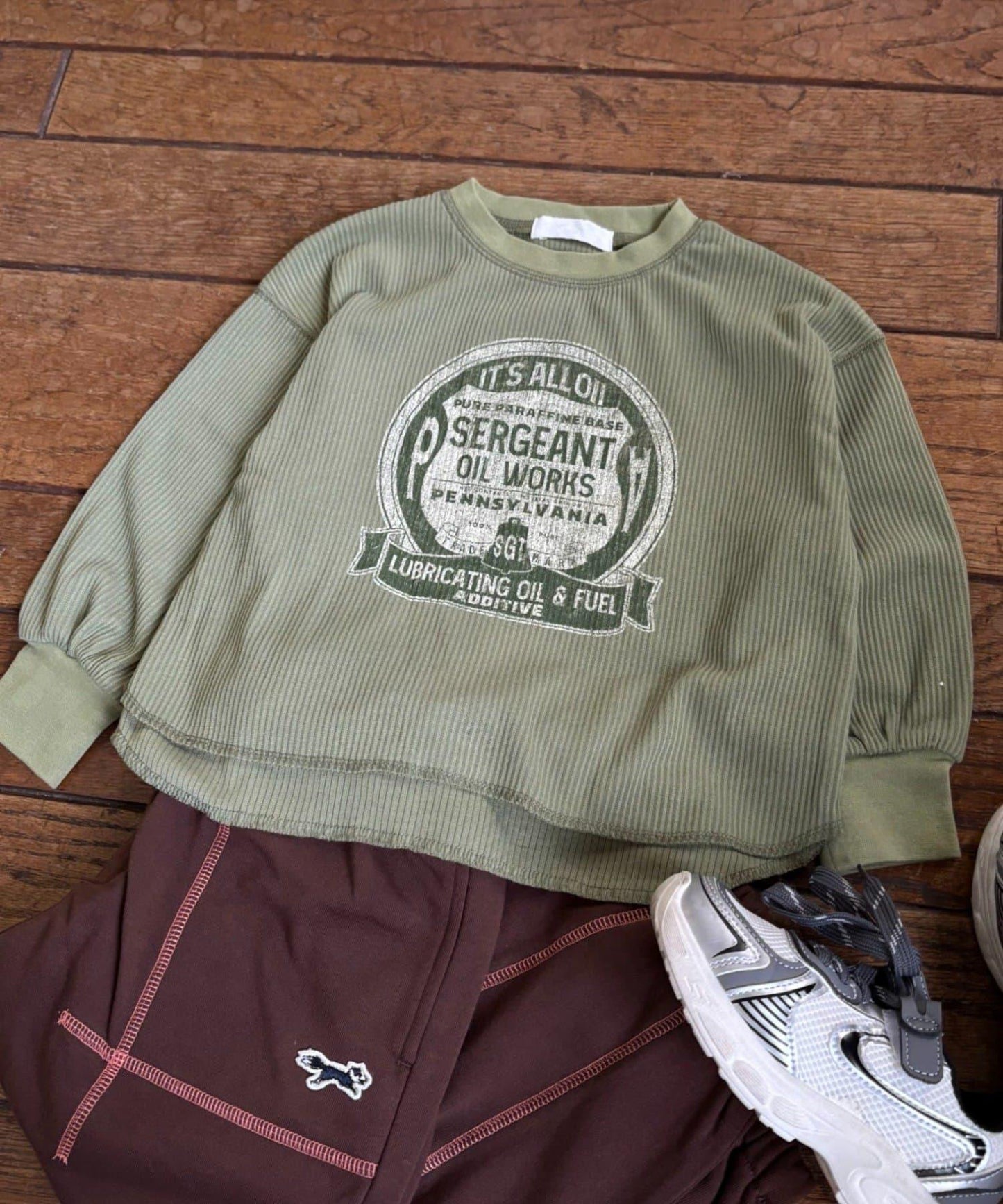 【KIDS】【平價】印花羅紋長袖T恤