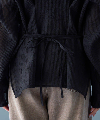 【mystic】V字褶皺襯衫