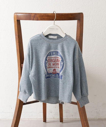 【KIDS】【平價】印花羅紋長袖T恤