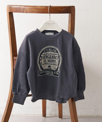 【KIDS】【平價】印花羅紋長袖T恤