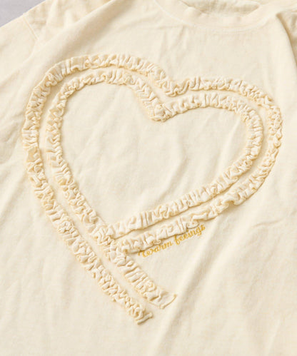 【KIDS】水洗工藝愛心圖案長袖T恤