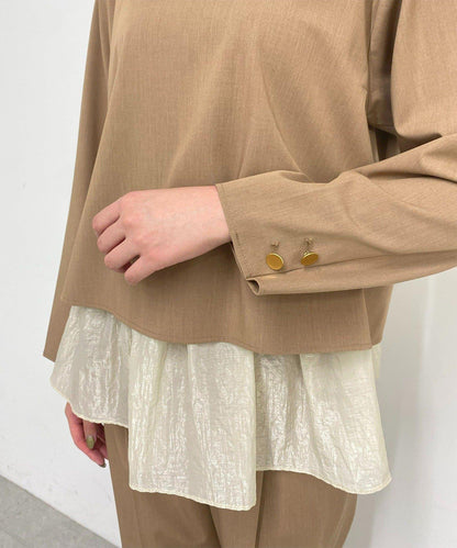 Loungedress 荷葉邊下襬層疊襯衫