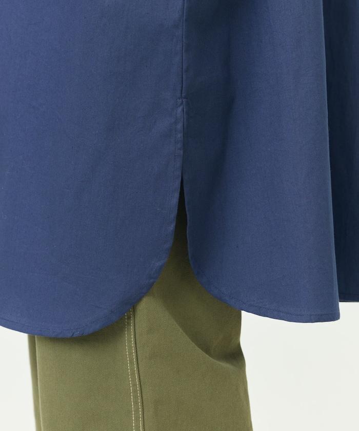 印度棉斜紋褶皺泡泡袖襯衫