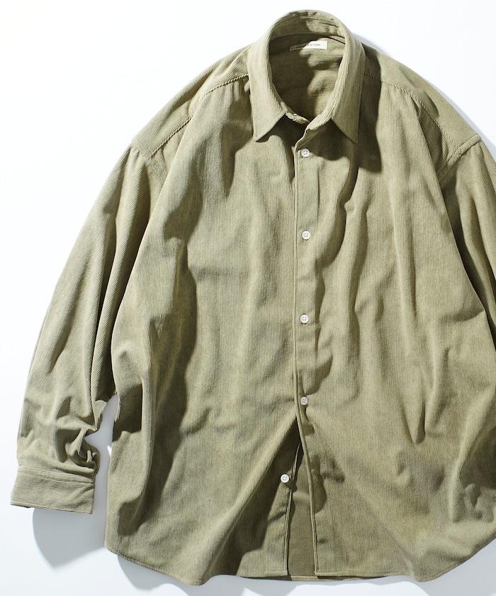 寬鬆版型燈芯絨常規領襯衫