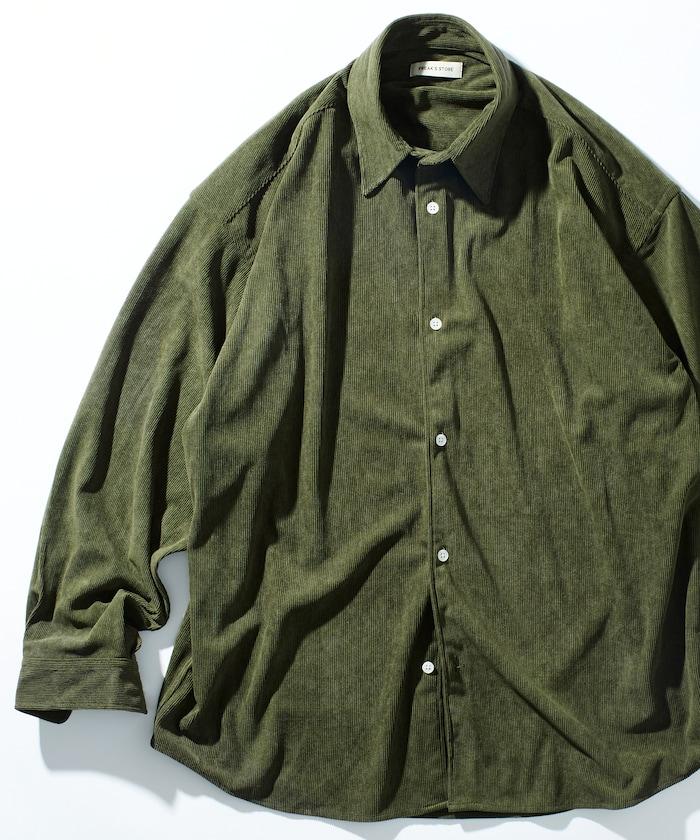 寬鬆版型燈芯絨常規領襯衫