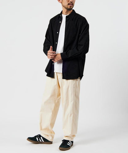 Relax Fit リラックスフィット 闊腿燈芯絨 紐扣襯衫
