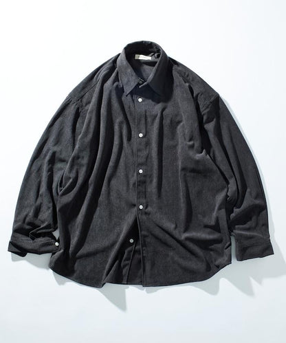 寬鬆版型燈芯絨常規領襯衫