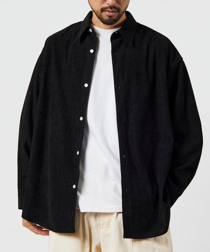 寬鬆版型燈芯絨常規領襯衫