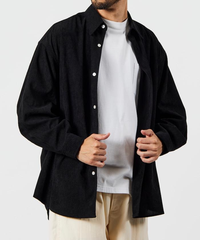 寬鬆版型燈芯絨常規領襯衫