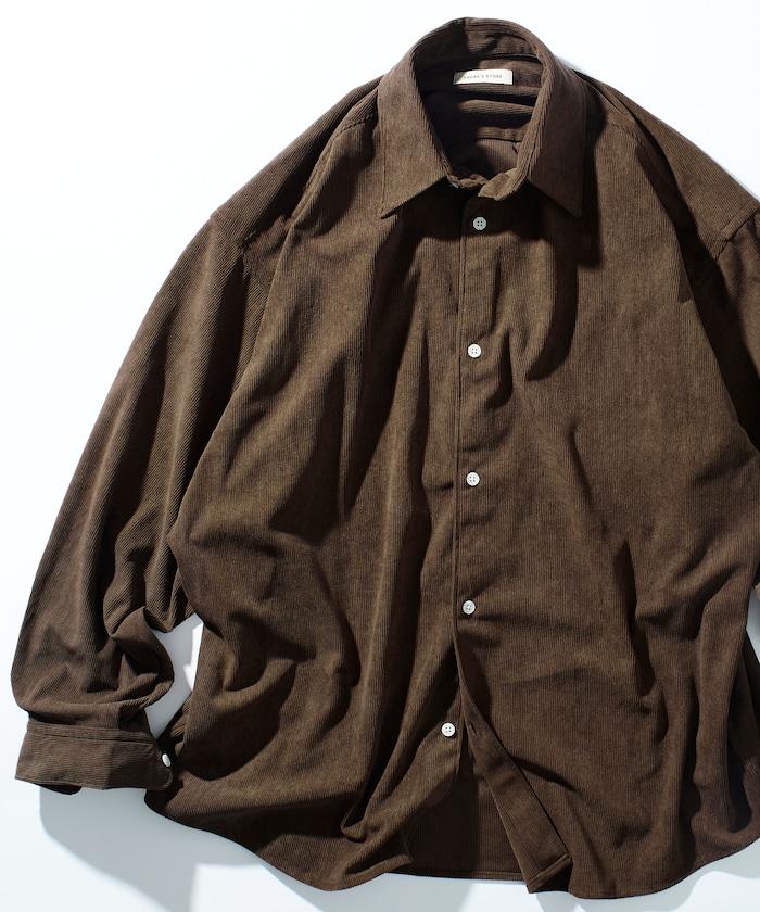 寬鬆版型燈芯絨常規領襯衫