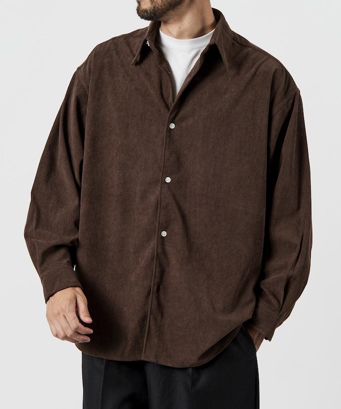 寬鬆版型燈芯絨常規領襯衫