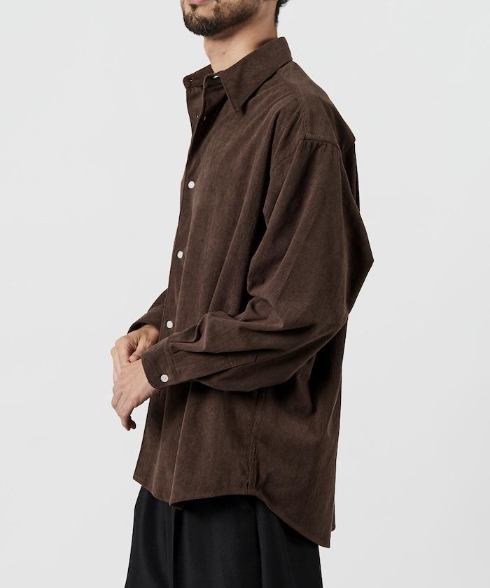 寬鬆版型燈芯絨常規領襯衫