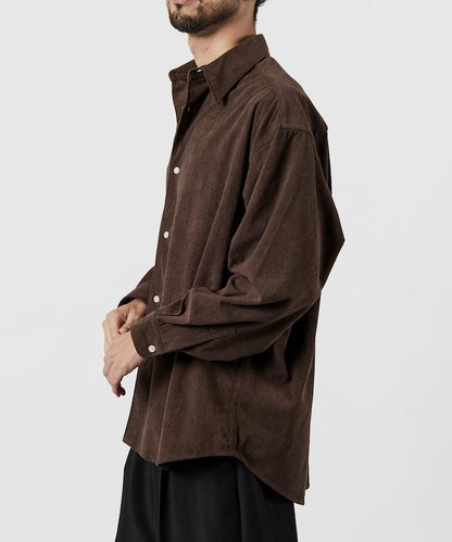 寬鬆版型燈芯絨常規領襯衫