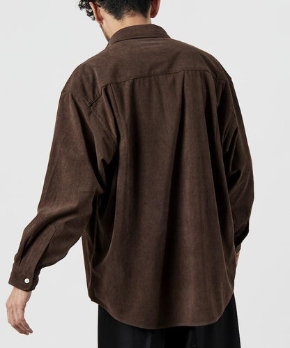 寬鬆版型燈芯絨常規領襯衫