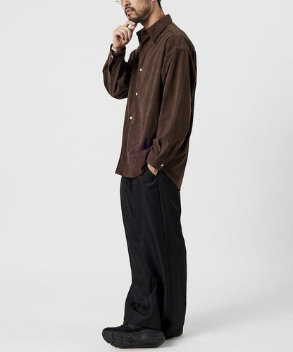 寬鬆版型燈芯絨常規領襯衫