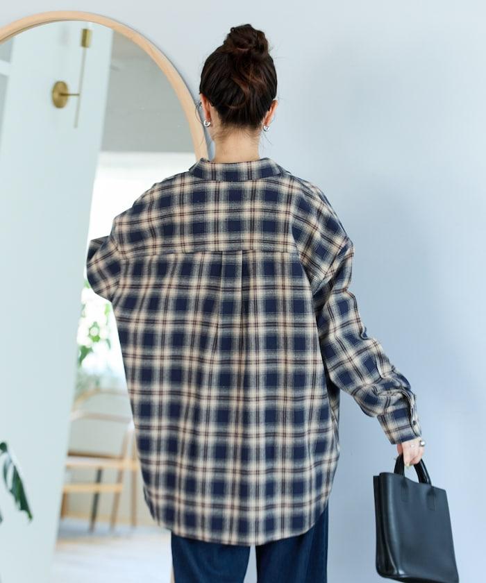 格紋 寬鬆襯衫