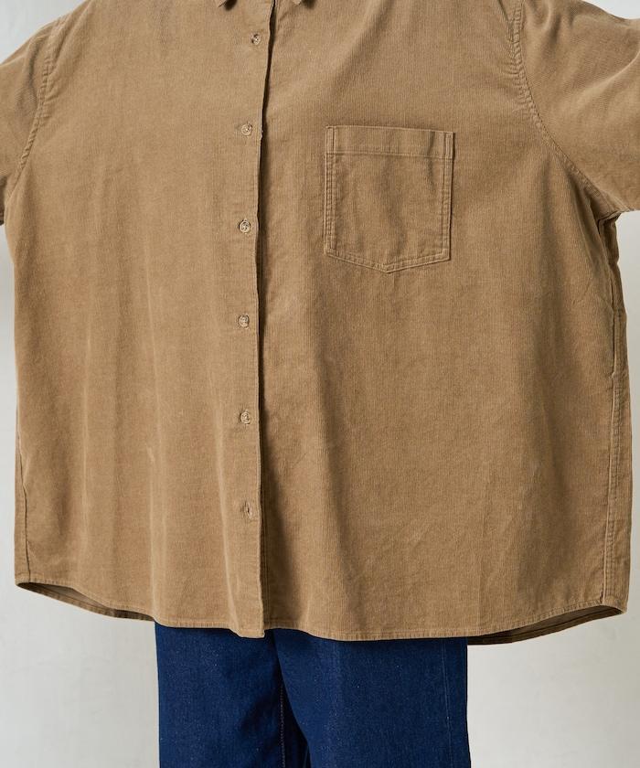 燈芯絨寬鬆襯衫