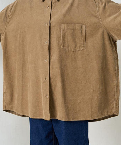 燈芯絨寬鬆襯衫