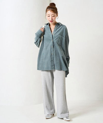 燈芯絨寬鬆襯衫