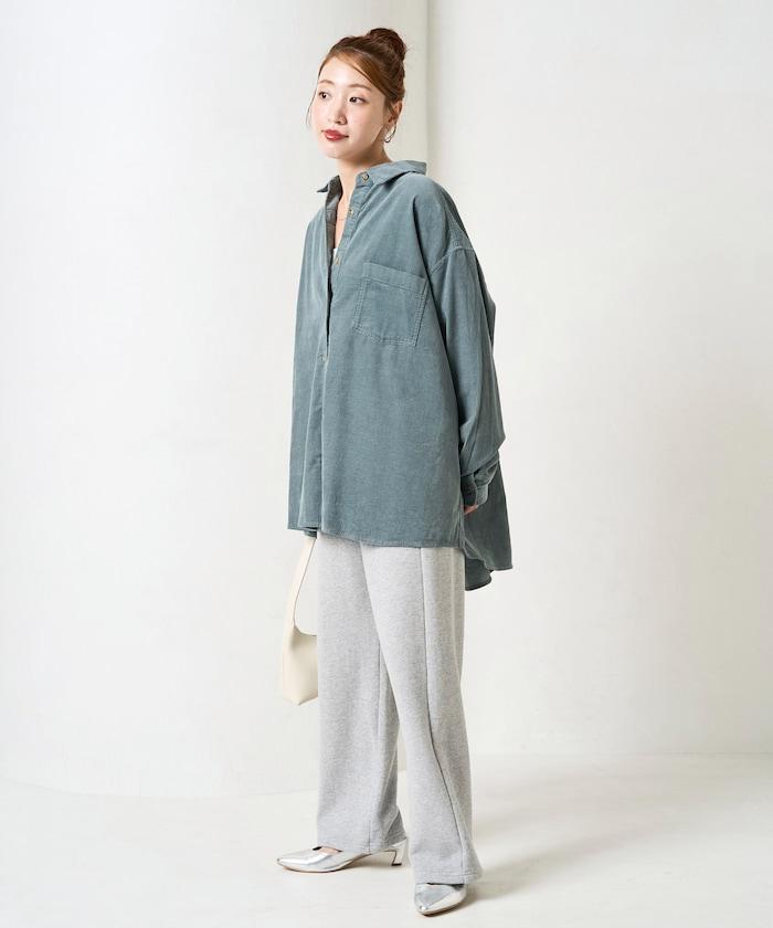 燈芯絨寬鬆襯衫