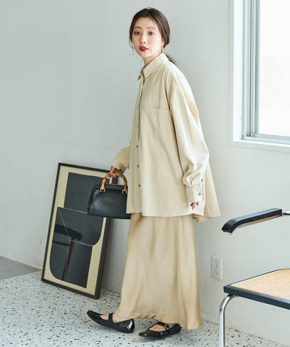 燈芯絨寬鬆襯衫