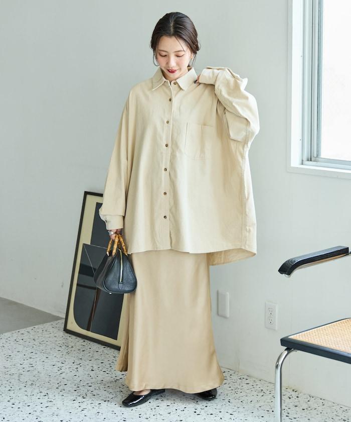 燈芯絨寬鬆襯衫