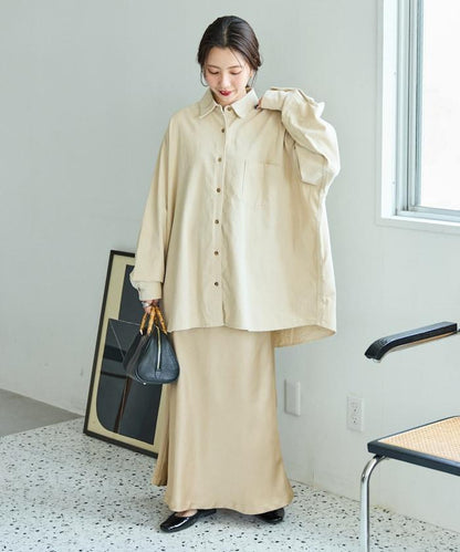 燈芯絨寬鬆襯衫