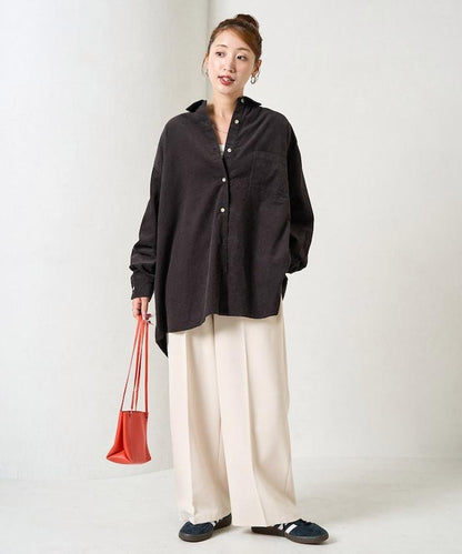 燈芯絨寬鬆襯衫