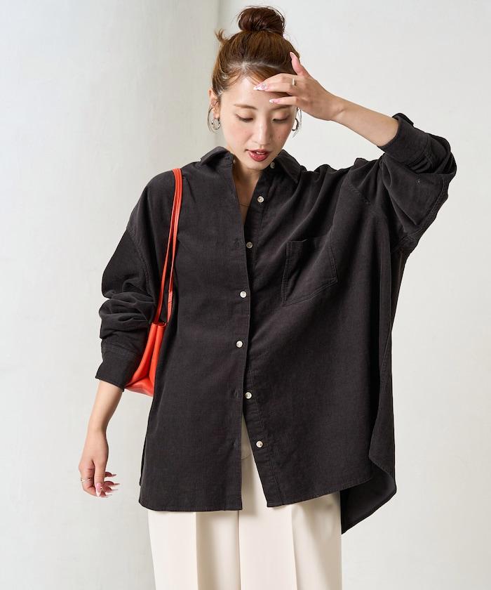 燈芯絨寬鬆襯衫