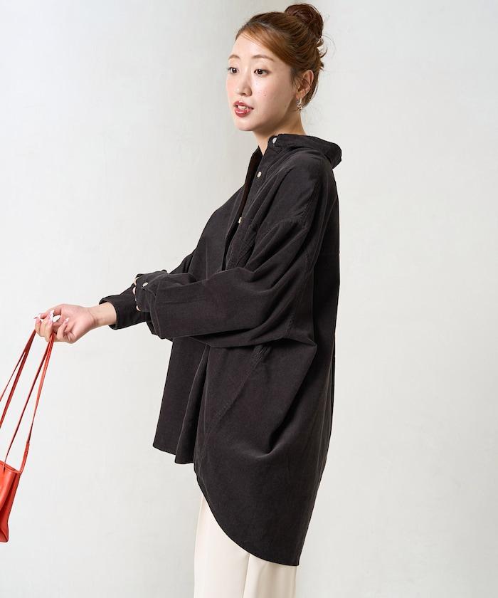 燈芯絨寬鬆襯衫